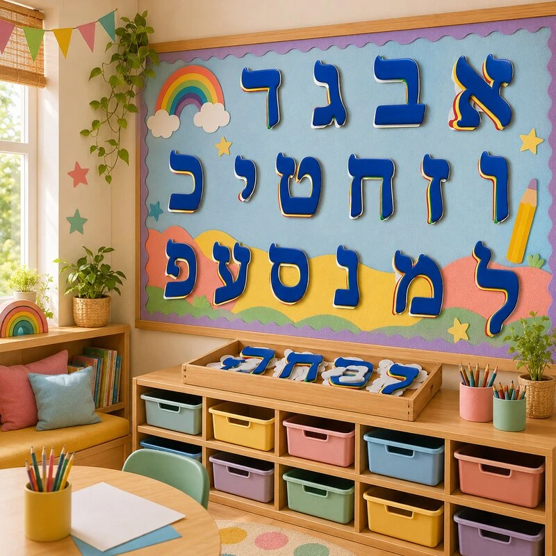 עזרי לימוד צבעוניים לגן ולכיתה א