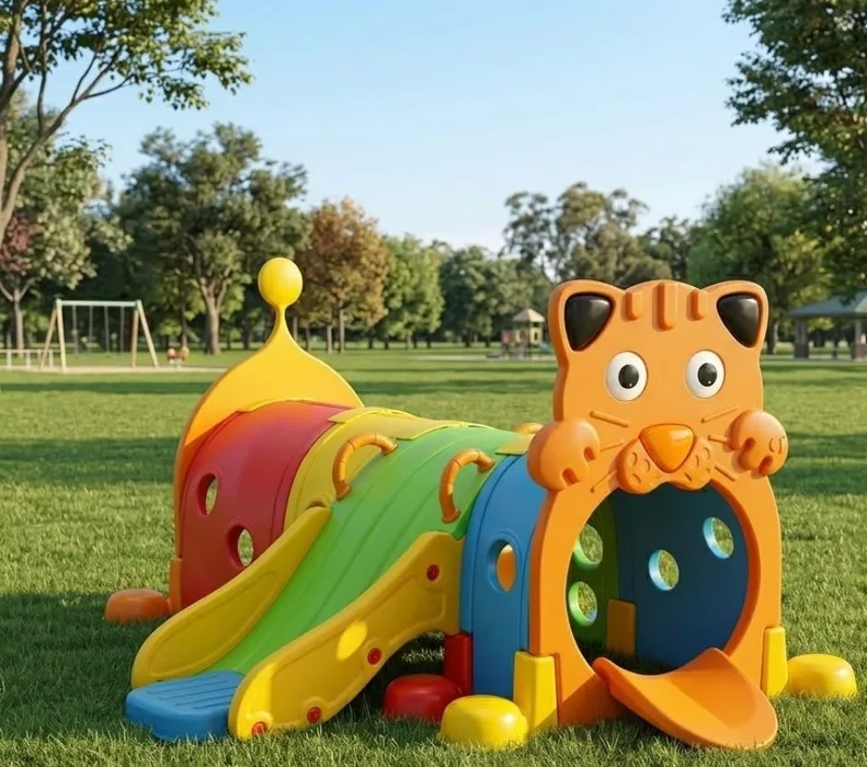 מנהרה זחילה + מגלשה