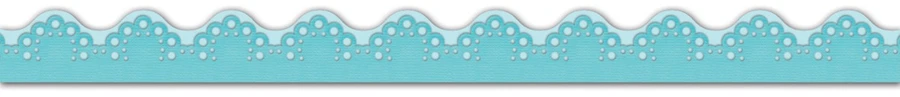 פסי קישוט תחרה טורקיז 18 יח';