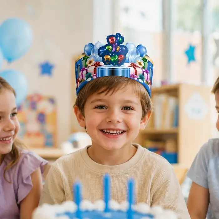 כתר יום הולדת מתנות תכלת 20 יח';
