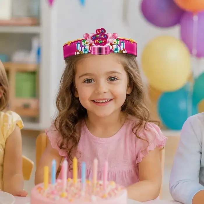 כתר יום הולדת מתנות ורוד 20 יח';