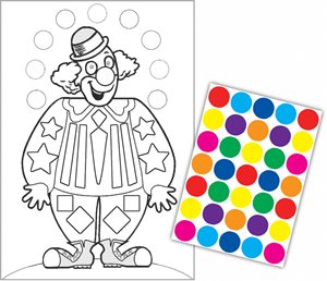 ליצן עם מדבקות 36 יח