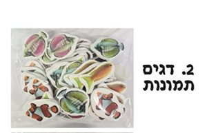 מדבקות סול תמונות קיץ דגים 72 יחידות