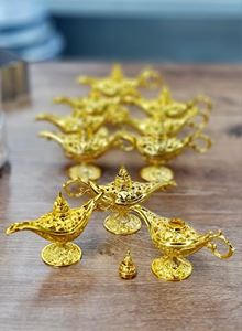 מנורות שמן דקורטיביות -זהב 10יחי'