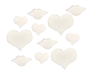 סט חותמות ספוג לבבות ונשיקות