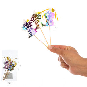 שיפודי קישוט שולחן-פורים שמח דגם ליצן 6 יחי.