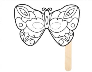 מסיכות פרפר על מקלות ליצירה 36 יחי