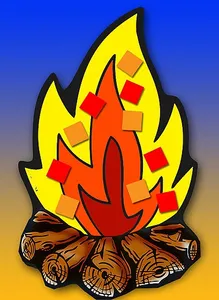 מדורה עם פסיפס סול בצבעי אש 36 יחי