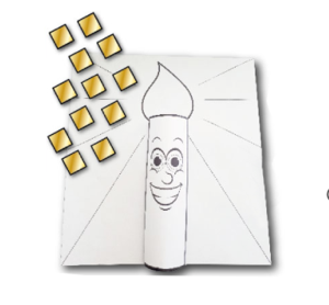 יצירה הנר המוזהב לחנוכה 36 יחידות