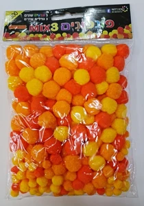 מיקס פונפונים 300 יחידות