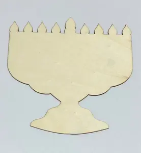 חיתוך עץ חנוכיה 10 יח.