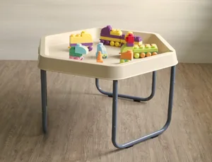 שולחן פעילות "טף" משושה – שולחן יצירה ומשחק רב-תכליתי לילדים