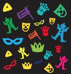 חיתוכי פורים בשלל צבעים