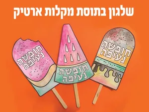 יצירה שלגונים לצביעה עם מקלות ארטיק 36 יח'