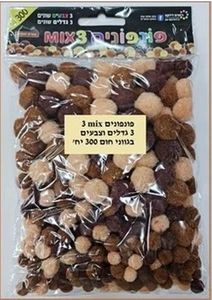 פונפונים מיקס 300 יח'