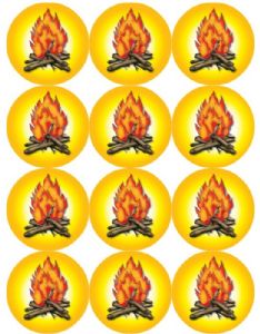 מדבקות מדורה.