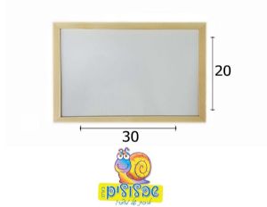 לוח מחיק 20*30 מסגרת עץ