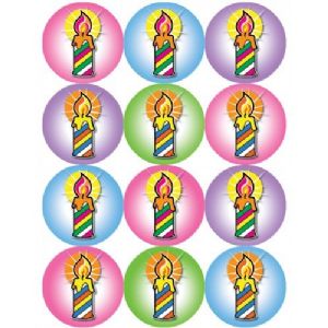 מדבקות נרות 30 ממ