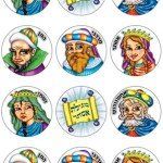 מדבקות דמויות המגילה