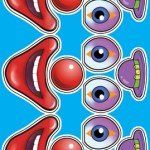 מדבקות פרצוף ליצן