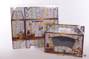 קופסא מתקפלת למשלוח מנות עם חלון