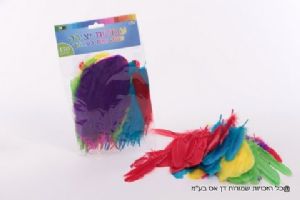 120 נוצות צבעוניות גוונים עזים