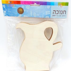 יצירה מעץ כד שמן 10 יח'
