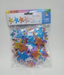 חיתוכי סול נוצץ ליצן עם דבק 120 יחידות